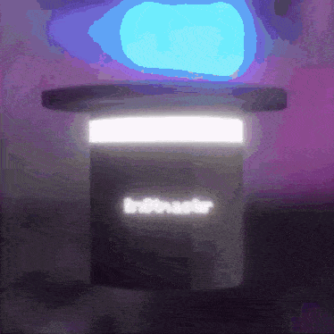 a purple and blue background with a glowing item that says introvert