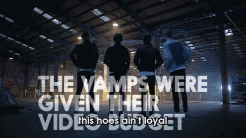the vamps were given their video budget and this hoes ain t loyal