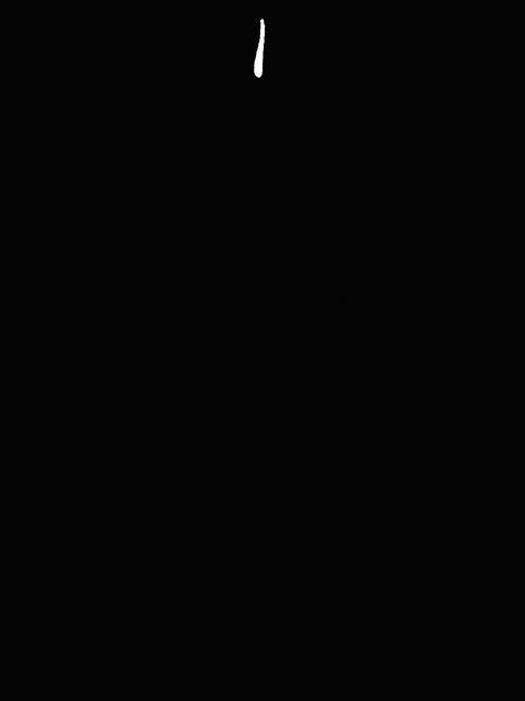 a white symbol on a black background that looks like the letter d
