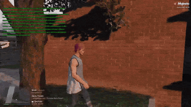 a screenshot of a video game with the word majestic at the top left