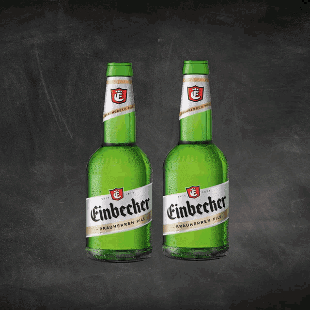 two bottles of einbecher brauherren pils