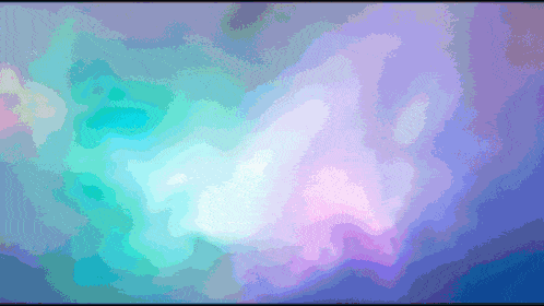 a painting of a cloudy sky with a blue and purple gradient