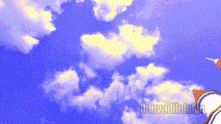 a picture of a blue sky with white clouds and the words doovadhobbit