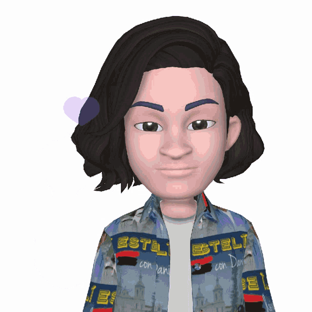 a cartoon character is wearing a shirt that says esteli