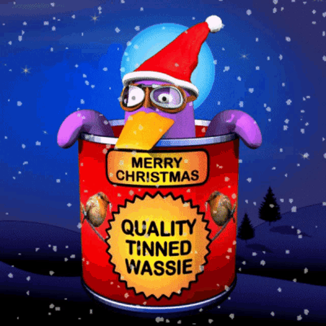 Wassie Christmas Tin Merry Christmas GIF