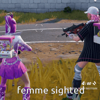 a screenshot of a video game with the words femme sighted on the bottom right