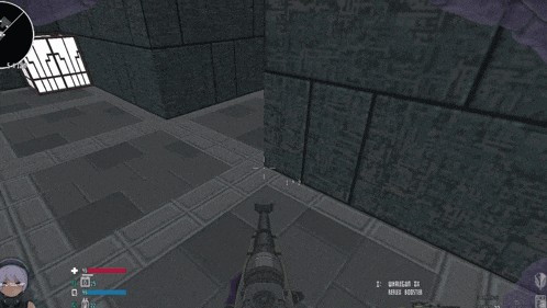 a sniper scope in a video game with the numbers 1 and 5 on it