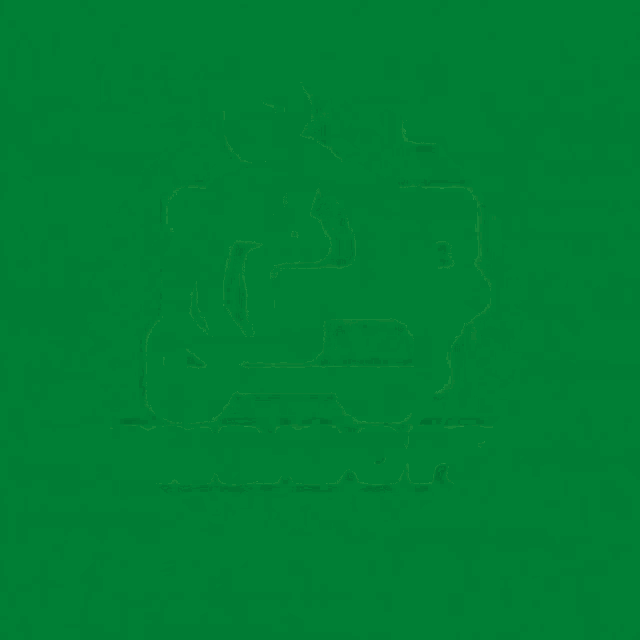 a yellow house is in a green circle with a laurel wreath around it
