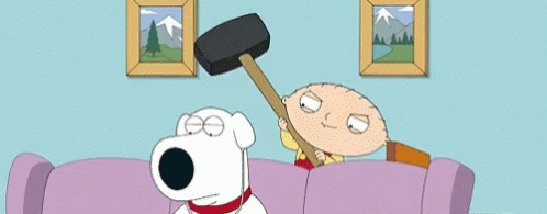 Sledgehammer - Family Guy GIF - Family Guy Stewie Griffin Brian Griffin GIFs