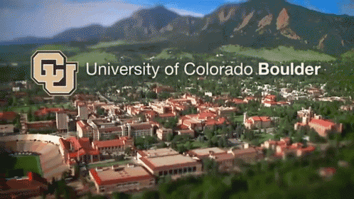 an aerial view of the university of colorado boulder is shown