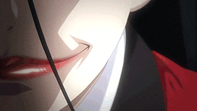 a close up of a person 's mouth with a red lip