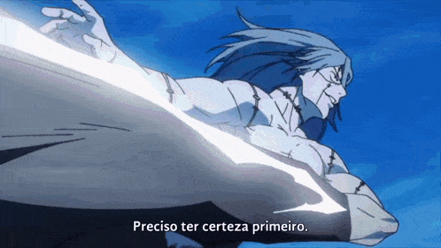 a cartoon character says " preciso ter certeza primeiro " in a foreign language
