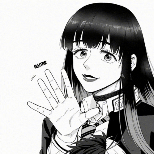 a black and white drawing of a girl with the word agitar on her hand