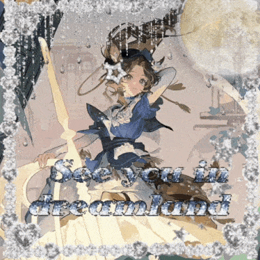 a picture of a girl with the words " see you in dreamland " on it