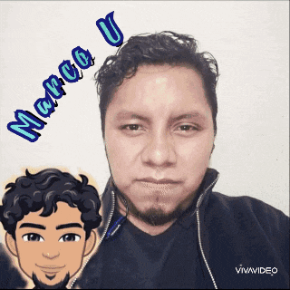 a man with a cartoon face and the name marco u written above him