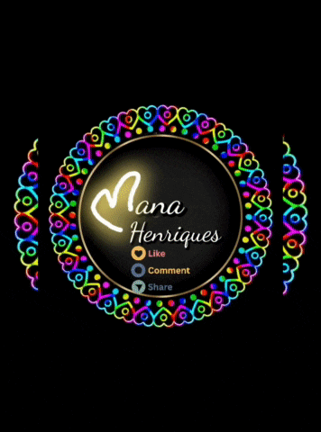 a colorful circle with mana henriques written in the center