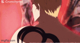 a crunchyroll logo can be seen in the corner of a screen