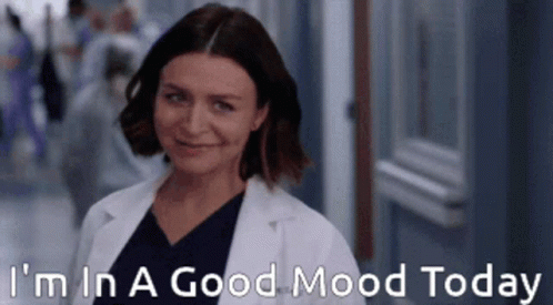 Greys Anatomy Amelia Shepherd GIF - Greys Anatomy Amelia Shepherd Im In A Good Mood Today GIFs