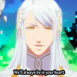 a man with long white hair has the words we 'll always be in your heart on his face