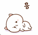 a cartoon of a cat laying on its back with a sad face on its face .