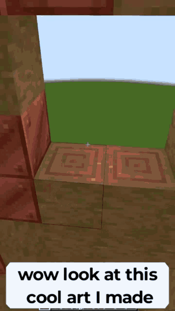 a screenshot of a video game with the words wow look at this cool art i made on the bottom
