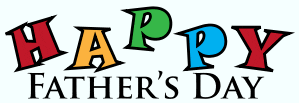 a colorful sign that says happy father 's day on it