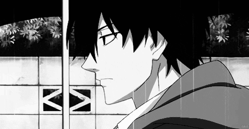 a black and white drawing of a man standing in front of a wall