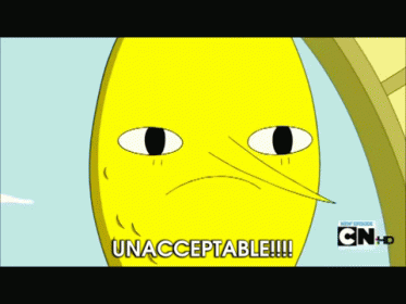 Unacceptable GIF - Adventure Time Lemongrab No GIFs