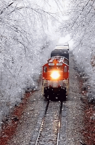 Train Snow GIF - Train Snow Winter GIFs