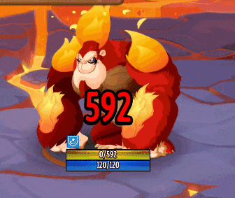 a gorilla in a video game has the number 592 on it