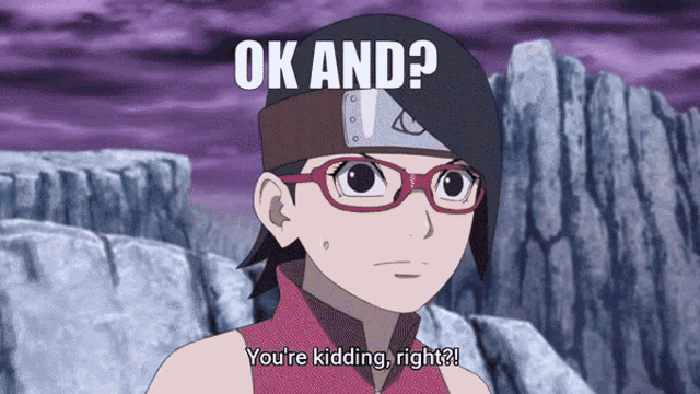a girl with glasses and a headband says ok and