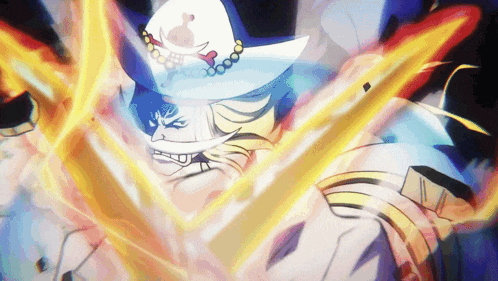 a man in a cowboy hat is surrounded by fire and a sword