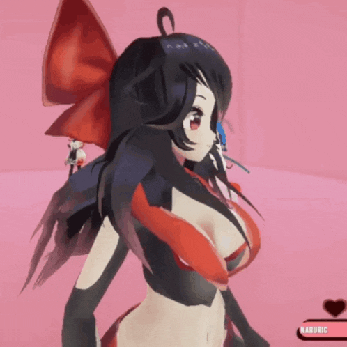 a video game character with the name naruric on the bottom right