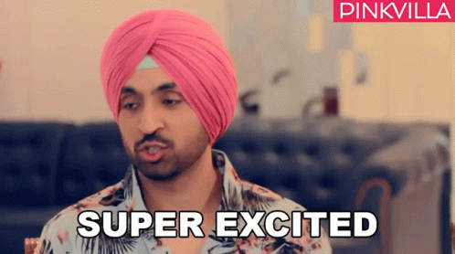 Super Excited Diljit Dosanjh GIF - Super Excited Diljit Dosanjh Pinkvilla GIFs