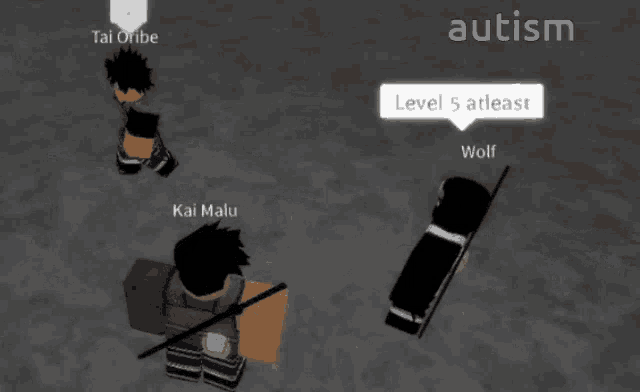 a screenshot of a video game with the word autism on the bottom
