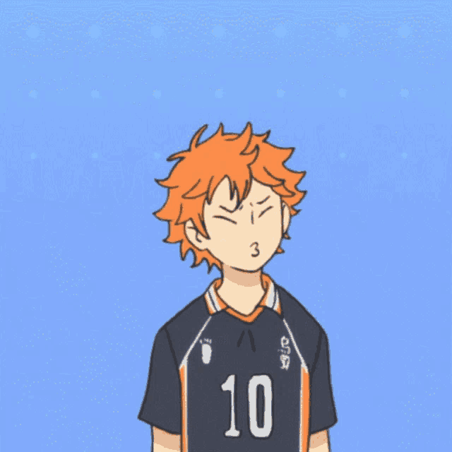 a cartoon drawing of a boy wearing a number 10 jersey