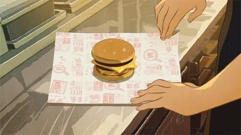 Burger Food GIF - Burger Food Anime GIFs