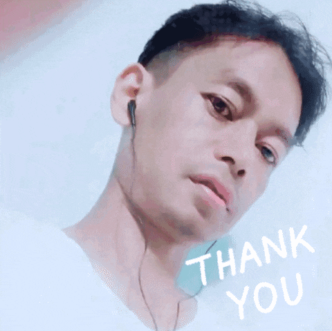 a man in a white shirt is taking a selfie with the words thank you on the bottom