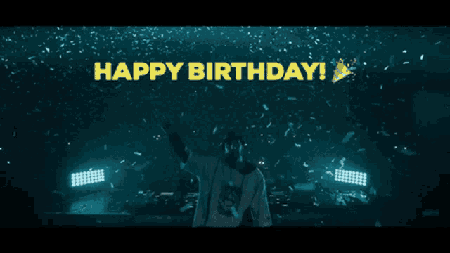 a happy birthday message is displayed on a video
