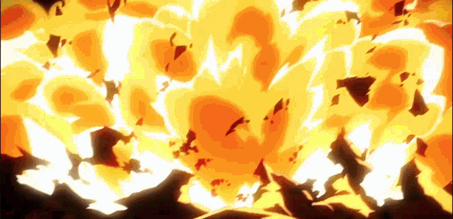 a large explosion with a lot of flames and smoke