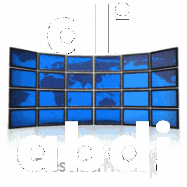 a bunch of blue screens with the word abdi in the corner