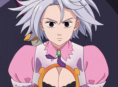 a cartoon girl with white hair and a pink dress