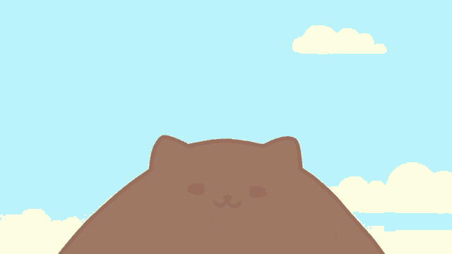 a cartoon drawing of a cat with a surprised look on his face