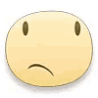 a smiley face with a sad look on its face .