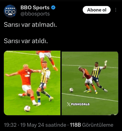 a tweet from bbo sports shows a soccer game in progress