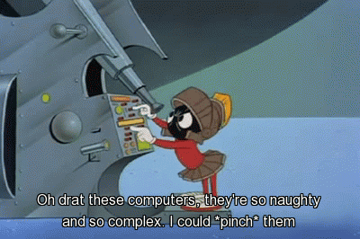 Marvin The Martian Looney Tunes GIF - Marvin The Martian Looney Tunes Oh Drat These Computers GIFs