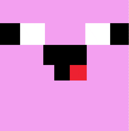 a pink background with a black , white and red square