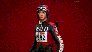 a woman is wearing a polo stadium 1992 jacket and a red hat .