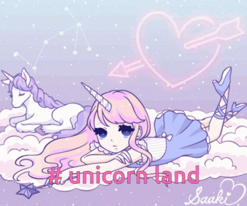 Anime Unicorn Girl Anime GIF - Anime Unicorn Girl Anime Cute GIFs