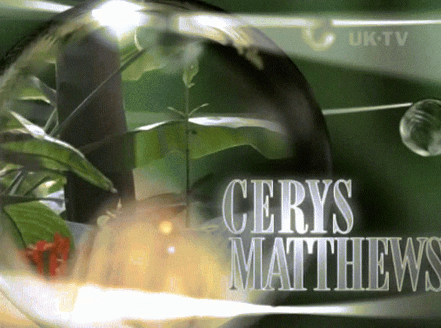 a green background with the name cerys matthews written on it
